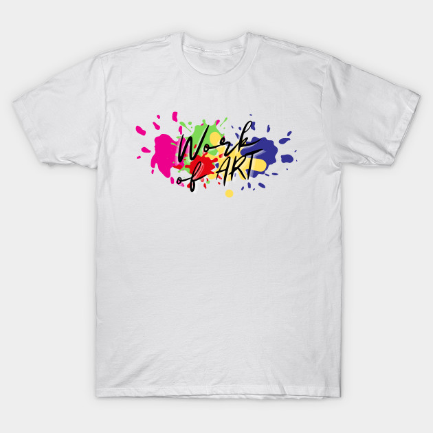 Work of art multi color paint splatter graffiti by MGuyerArt